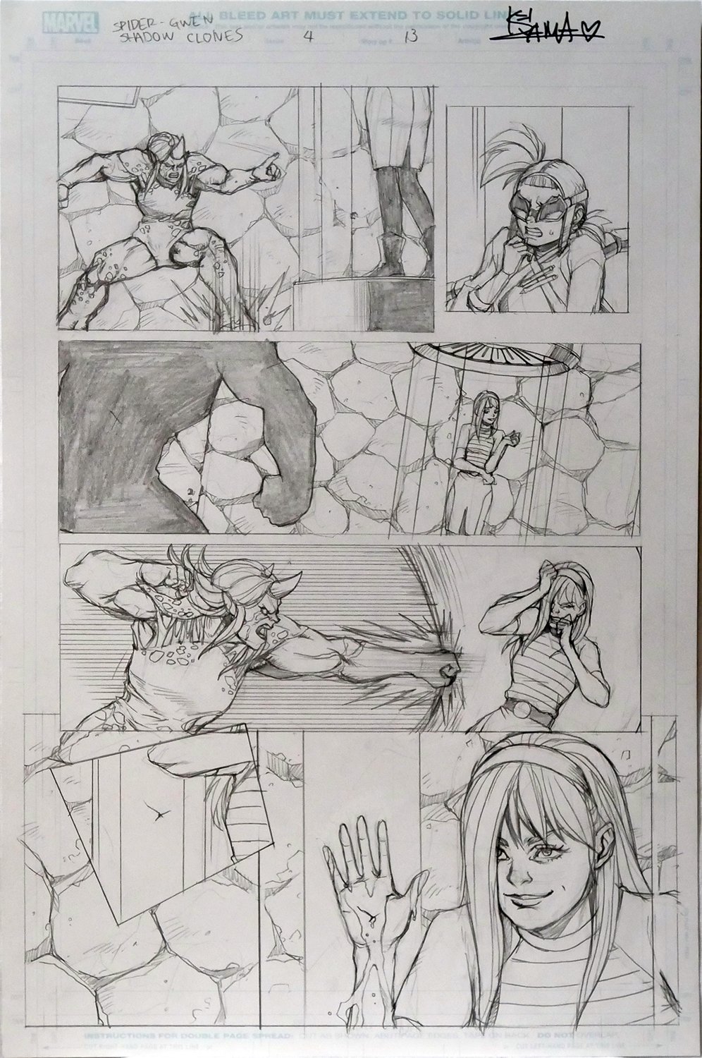 Image of Spider-Gwen: Shadow Clones #4 Page 13 [PENCIL]