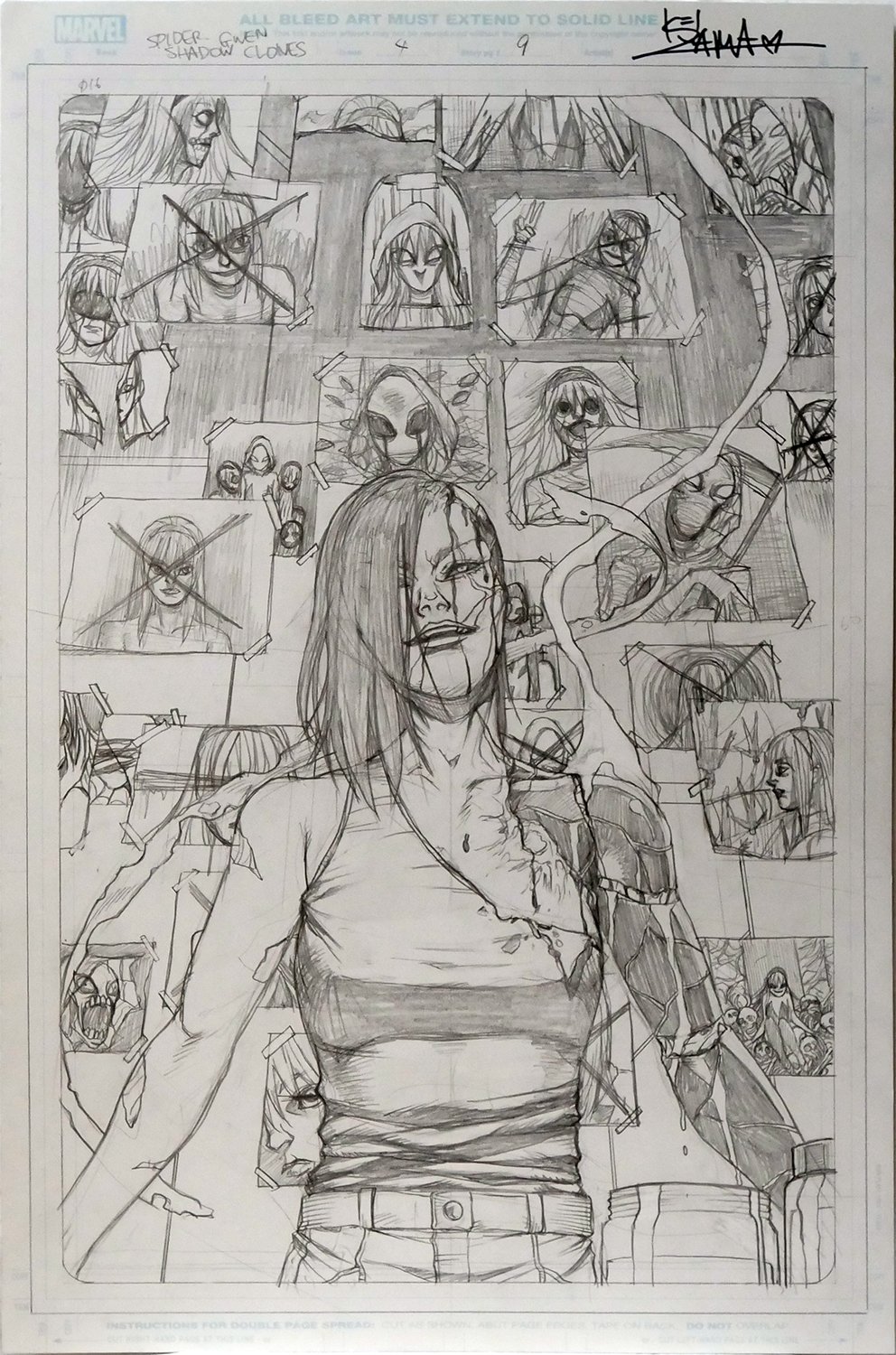 Image of Spider-Gwen: Shadow Clones #4 Page 9 [PENCIL]