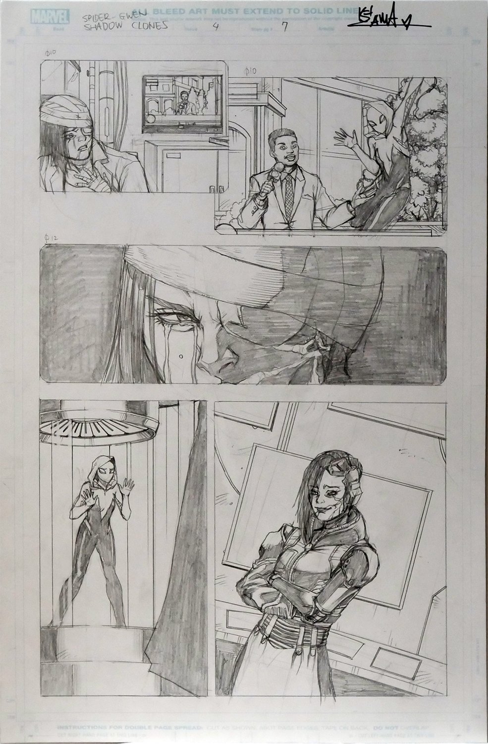 Image of Spider-Gwen: Shadow Clones #4 Page 7 [PENCIL]