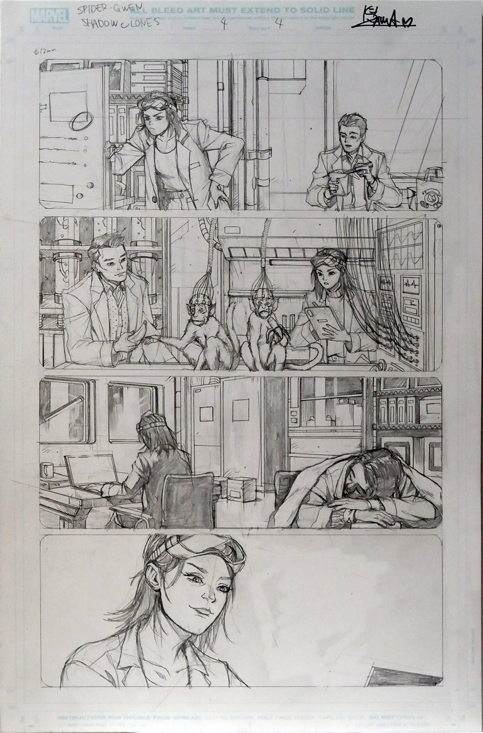 Image of Spider-Gwen: Shadow Clones #4 Page 4 [PENCIL]