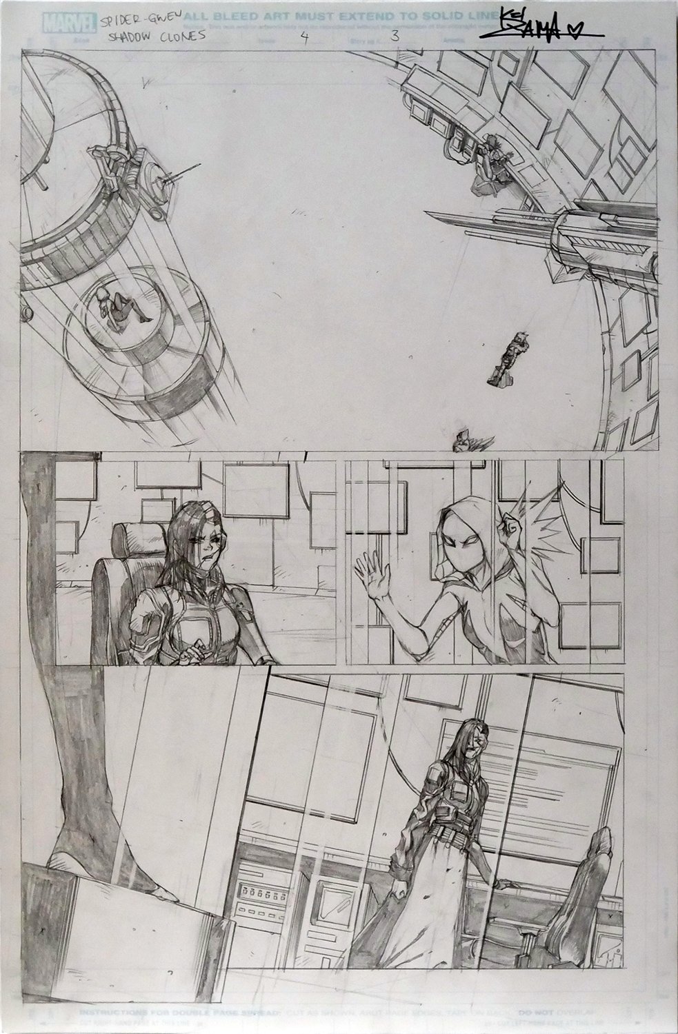 Image of Spider-Gwen: Shadow Clones #4 Page 3 [PENCIL]