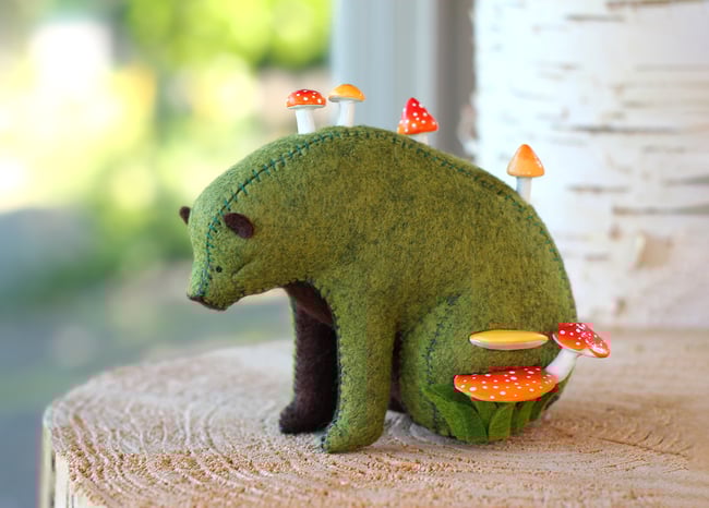 Mushroom Bear Forest Spirit