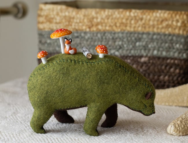 The Fox and the Bear Soft Sculpture