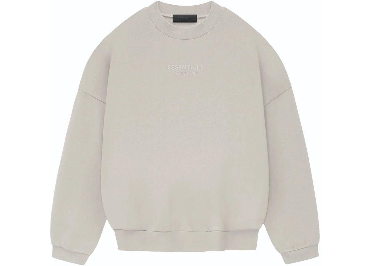 Fear of God Essentials Crewneck Silver Cloud (FW23) | TheNorthFashion