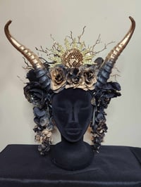 Image 1 of Wasp and Floral Horned Head Piece
