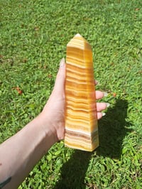 Image 1 of Orange Calcite Statement Tower