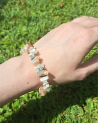 Image 1 of Peach Moonstone Chip Bracelets