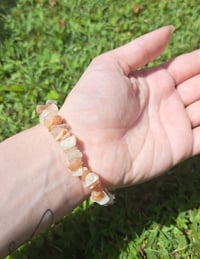 Image 2 of Peach Moonstone Chip Bracelets