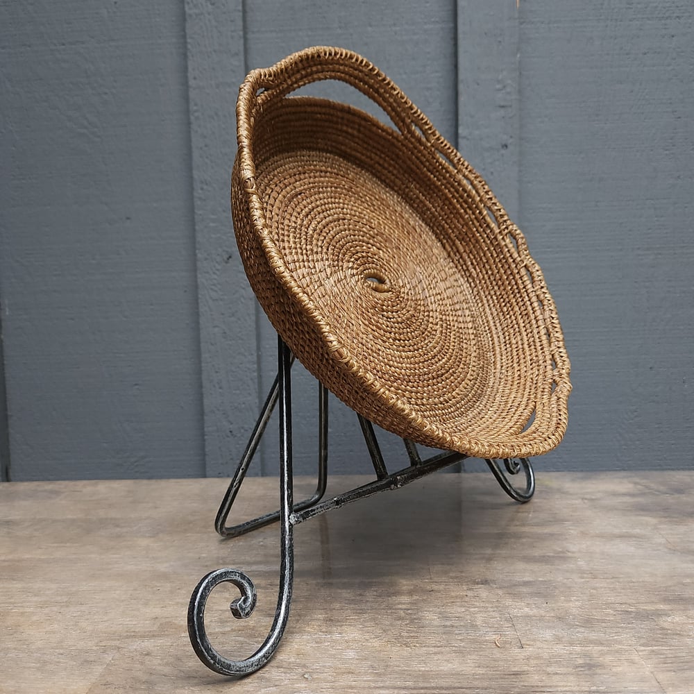 Pine Needle Basket with Handles