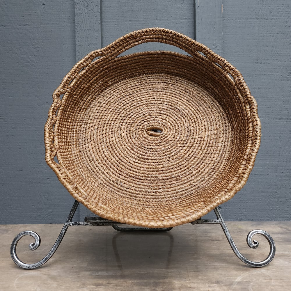 Pine Needle Basket with Handles