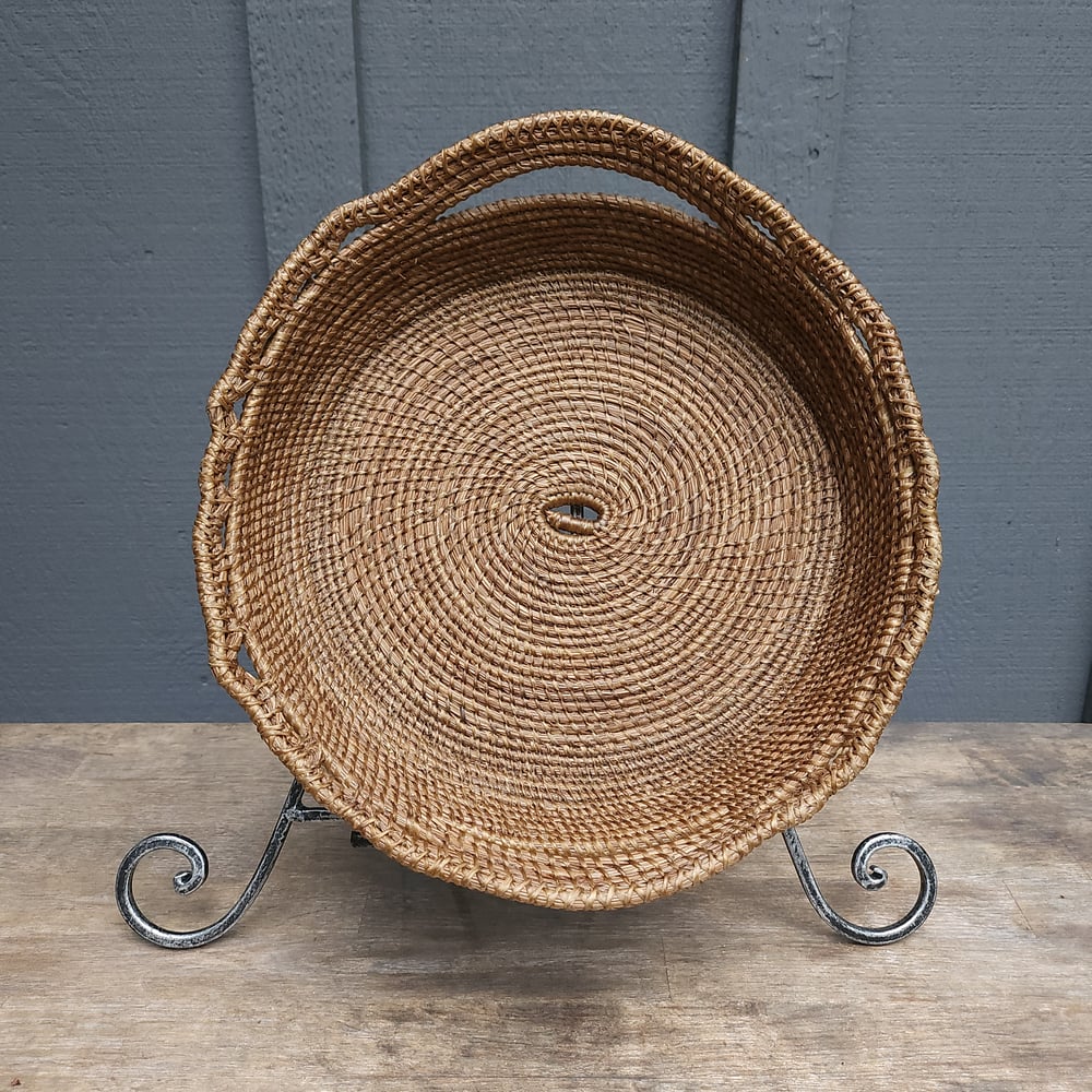 Pine Needle Basket with Handles
