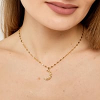 Image 3 of Crescent Necklaces | Gold