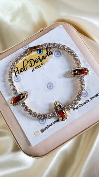 Image 2 of Virgen and San Judas Cz Bracelet 