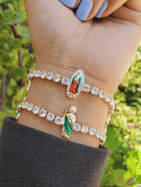 Image 1 of Virgen and San Judas Cz Bracelet 