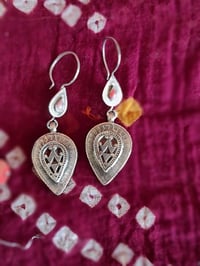 Image 6 of Vintage Turcoman Silver Earrings - (TS001)