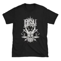 Image 1 of ABSU - CNIHTHAD Ó TANISTRY T-SHIRT (BLACK - BLUE - DARK HEATHER)