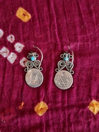 Image 4 of Vintage Silver beaded Earrings - (TS011)
