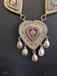 Image 3 of Vintage Turcoman Gold Wash Silver Necklace- (TS016)