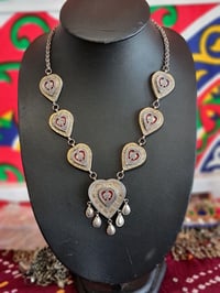 Image 5 of Vintage Turcoman Gold Wash Silver Necklace- (TS016)