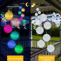LED Solar Wind Chime Crystal Ball