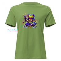 Image 7 of Women's Relaxed T-Shirt, Tie Dye Peace Frog Hippie Tee