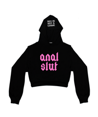 Image 1 of BACKDOOR SLUT CROPPED HOODIE