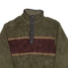 Vintage Woolrich Deep Pile Snap Fleece - Olive Stripe