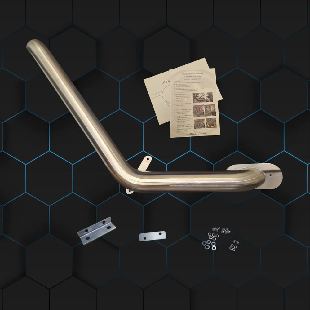 Image of Toyota Landcruiser HDJ/HZJ70 Series 4" Stainless Steel Snorkel - Factory Replacement Kit