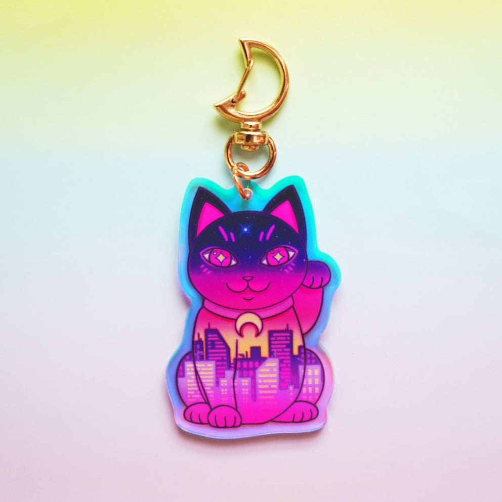 Image of ManekiCity Rainbow Keychain