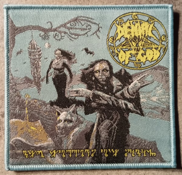 Image of "The Horrors Of Satan" patch (blue border)