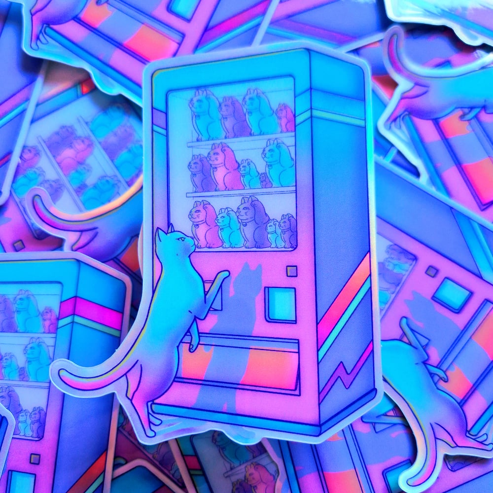Image of Maneki Machine Holographic details Stickers