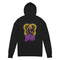 Image 1 of ABSU - LIBER CORDIS CINCTI SERPENTE - HOODED LONG SLEEVE T-SHIRT - BLACK