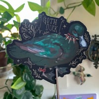 Image 1 of goth duck sticker