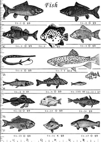 Image 1 of Fish Rubber Stamps P56