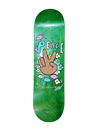 Peace Hand Painted  Deck 8.5