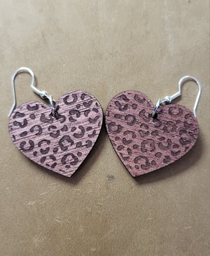 Leopard Heart Earrings