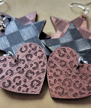 Leopard Heart Earrings