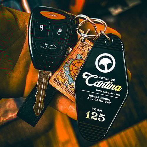 Cantina Vintage Hotel Keychain - Room 125