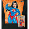 Justice League Superman Figure + Free Signed Superwoman/Super Victoria 8x10 Bundle