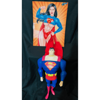Superman Action Figure + Free Signed Superwoman/Super Victoria 8x10 Bundle