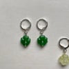 four leaf clover 'good luck' huggie hoop earrings