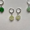 four leaf clover 'good luck' huggie hoop earrings