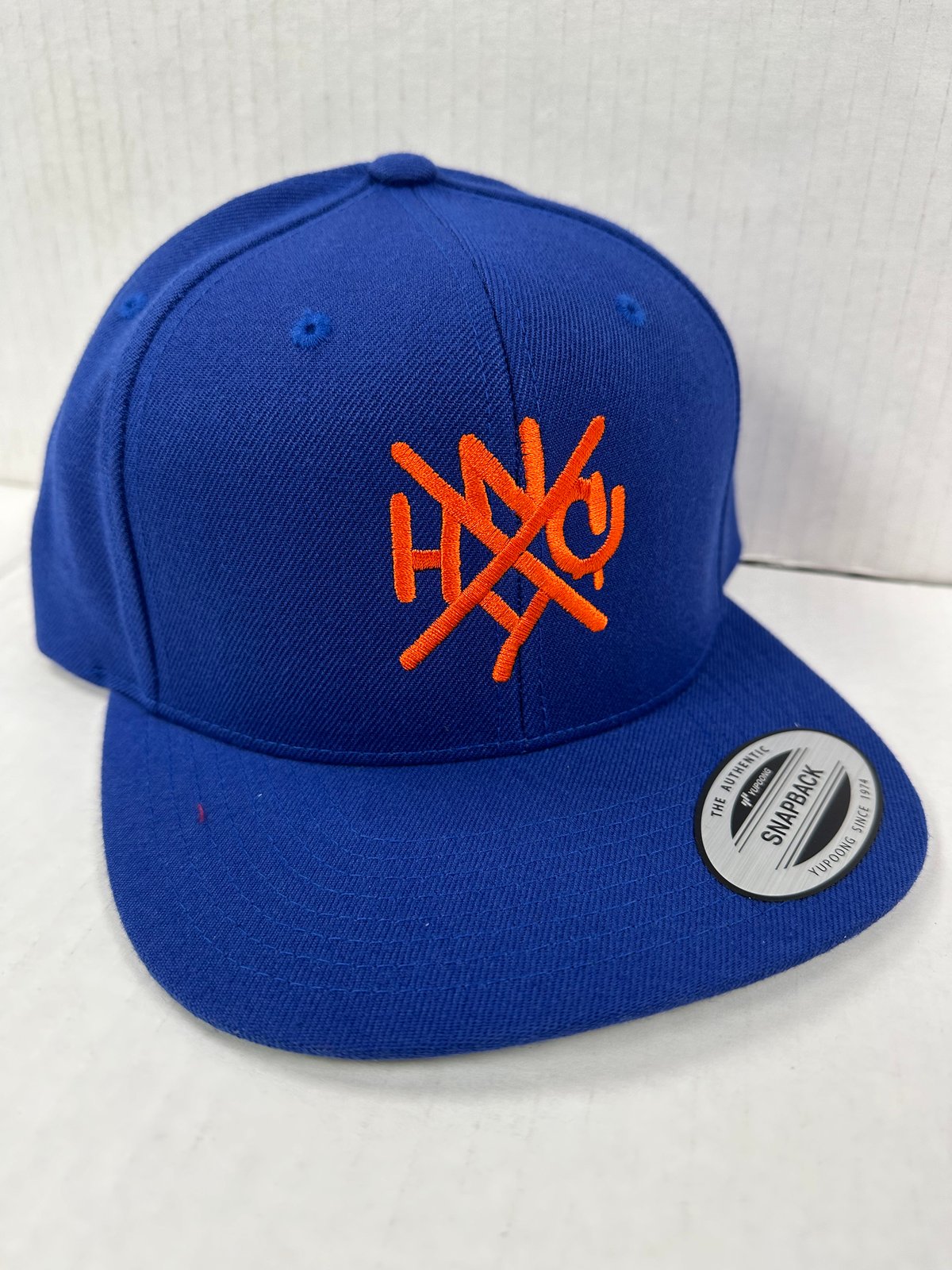 Image of ORIGINAL NYHC New York Hardcore Snapback Hat BLUE & ORANGE