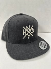 Image 2 of ORIGINAL NYHC New York Hardcore Snapback Hat Silver on Grey