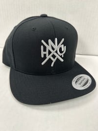 ORIGINAL NYHC New York Hardcore Snapback Hat BLACK & SILVER