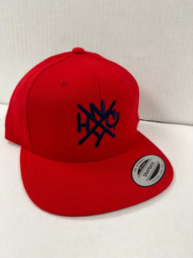Image of ORIGINAL NYHC New York Hardcore Snapback Hat RED & BLACK