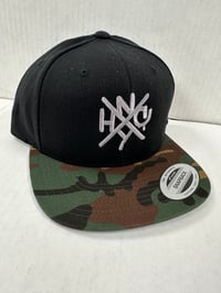 ORIGINAL NYHC New York Hardcore SnapBack Hat Black with Camo Brim