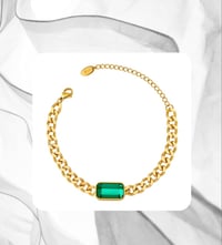 Image 2 of Gold Emerald Green Bracelets