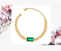 Image 5 of Gold Emerald Green Bracelets