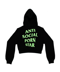 Image 2 of ANTI SOCIAL STAR CROPPED HOODIE